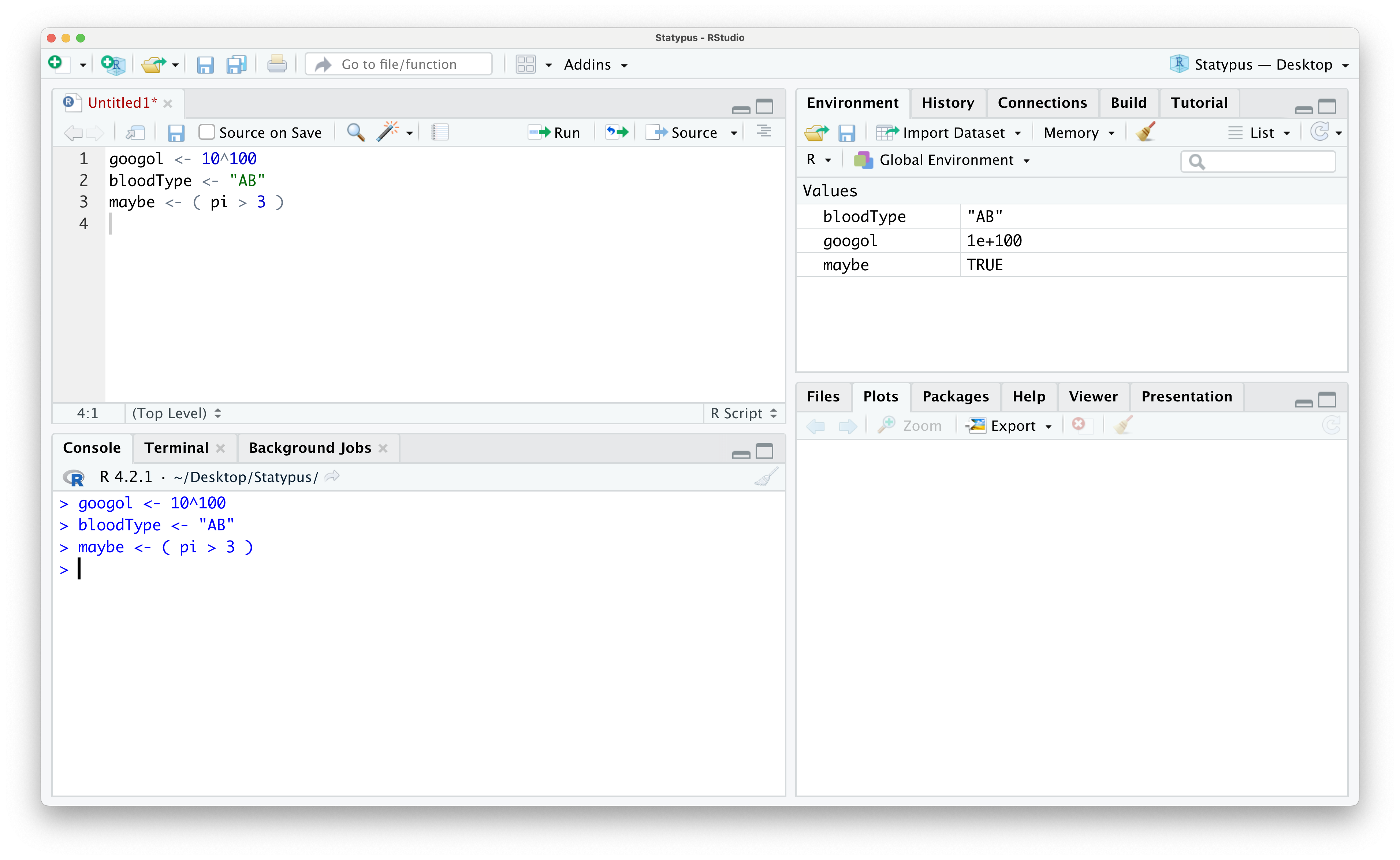 Looking at Data in the Environment