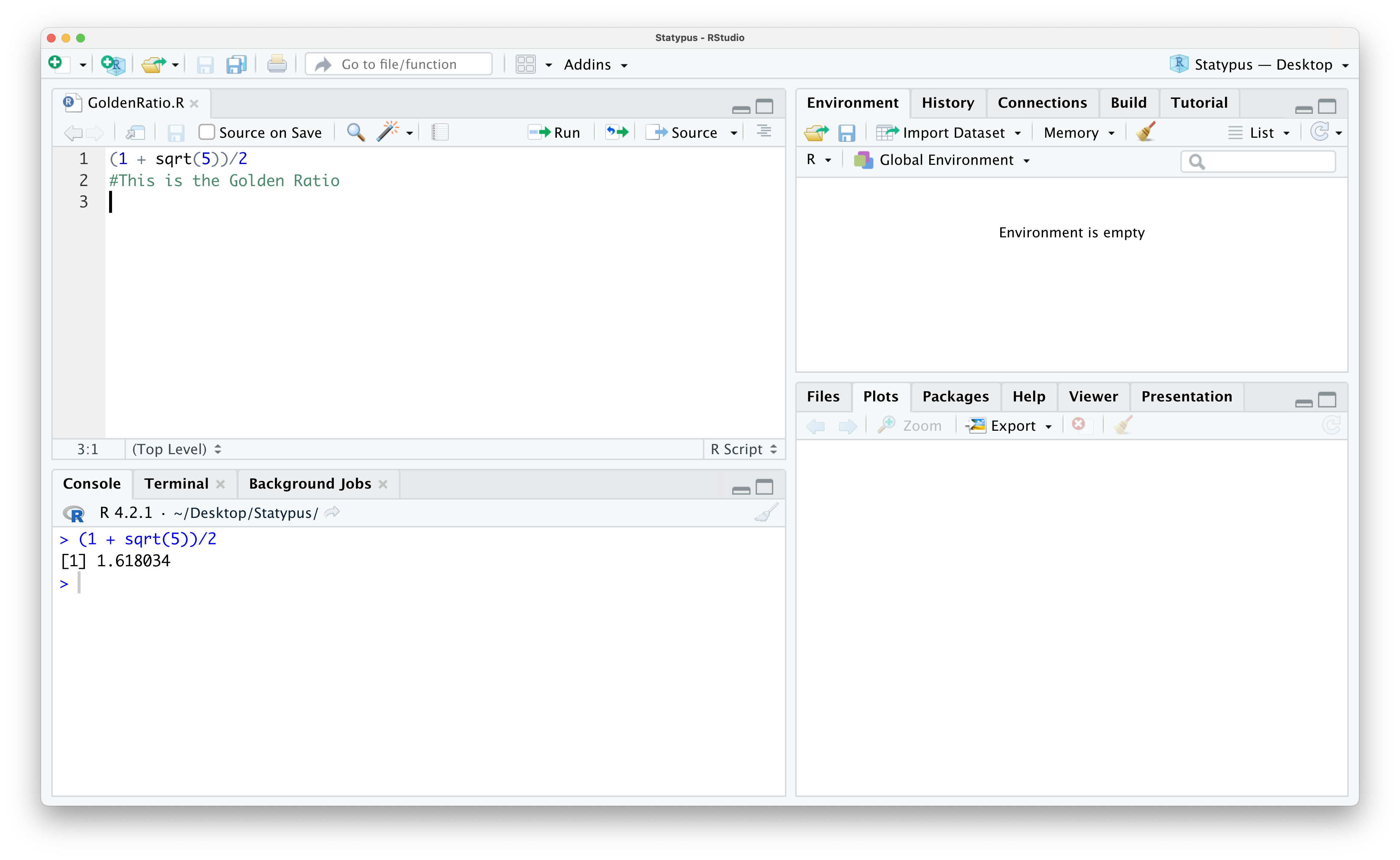 Saving Our First Script