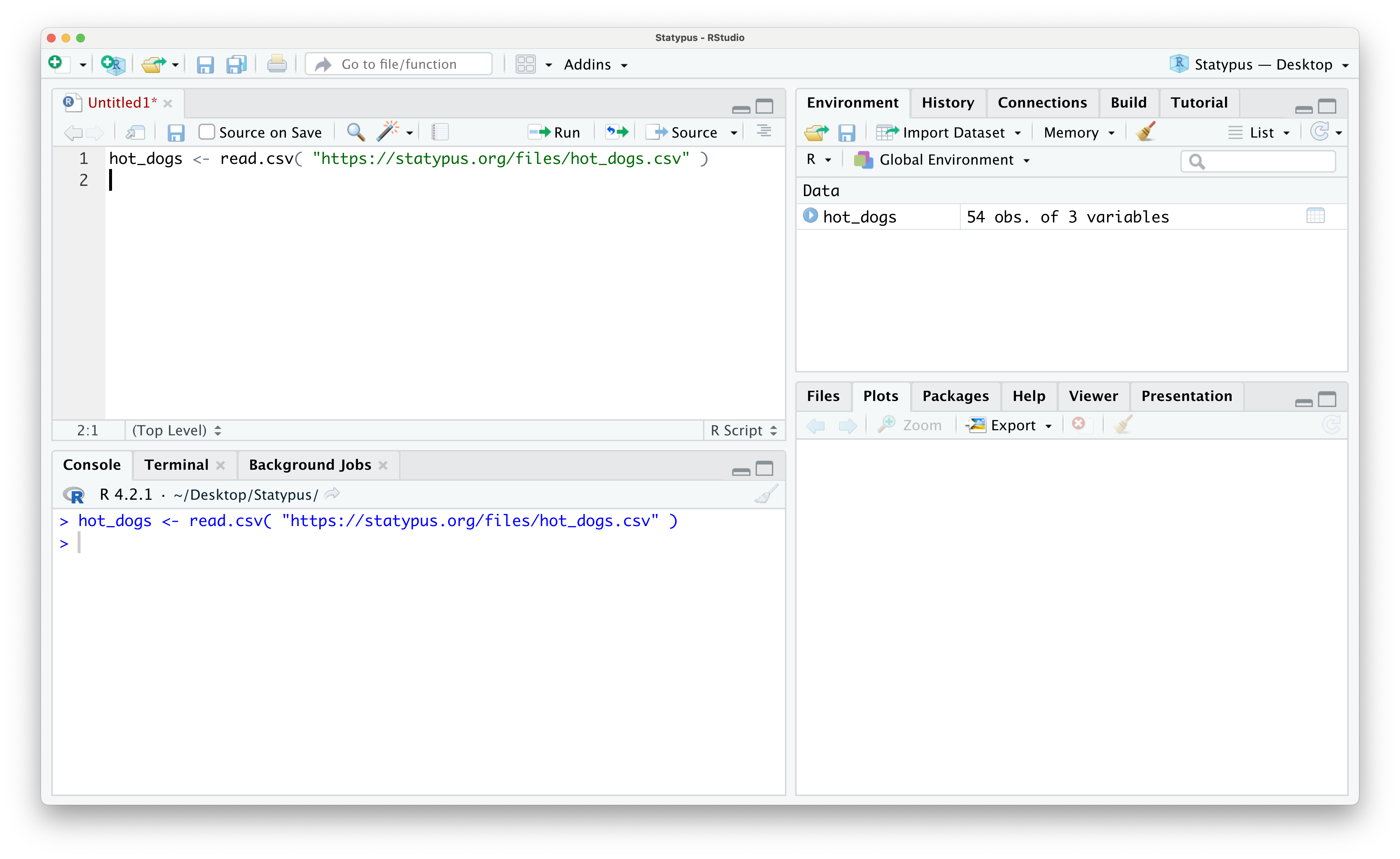 Looking at Data in the Environment