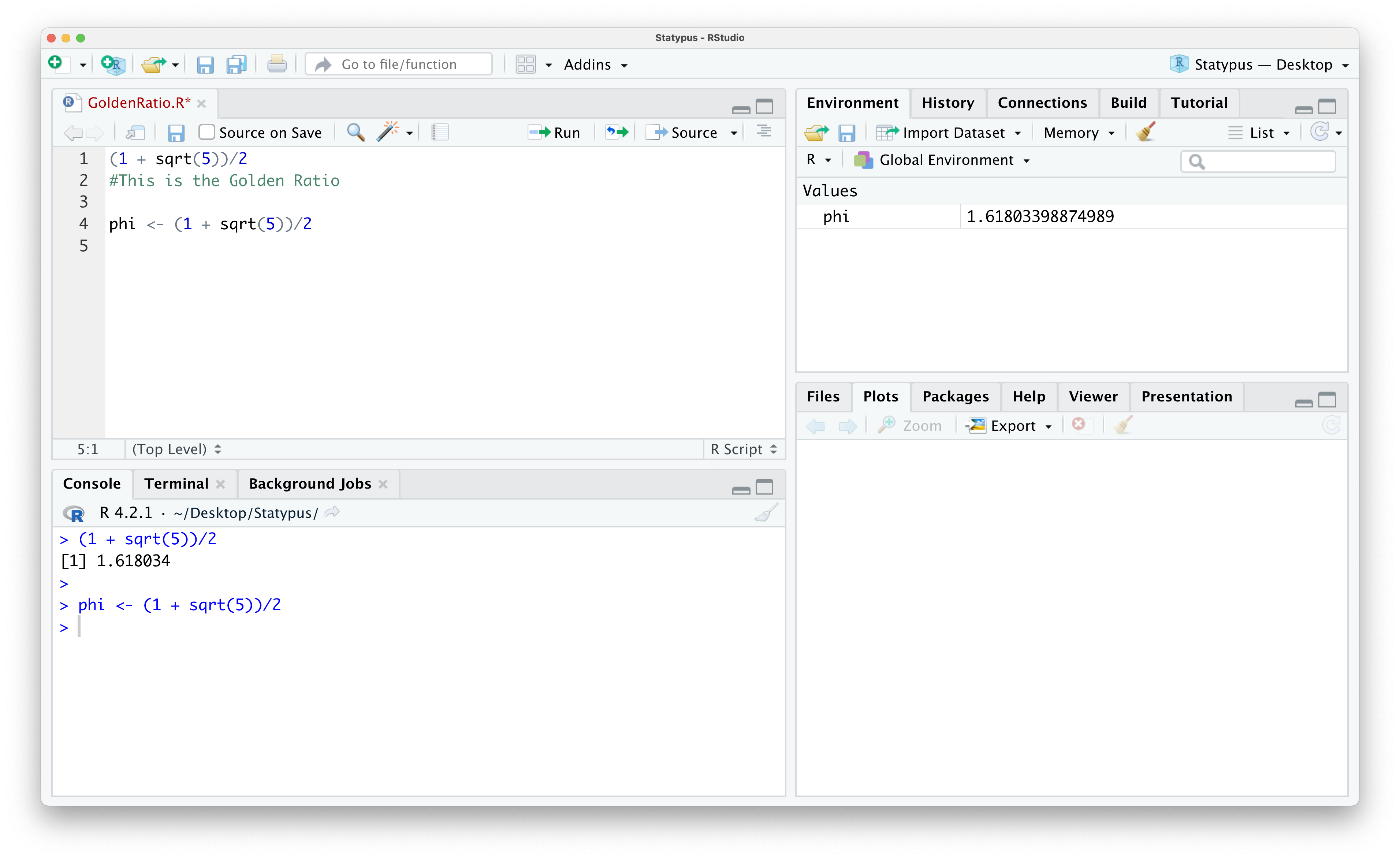 Looking at Data in the Environment