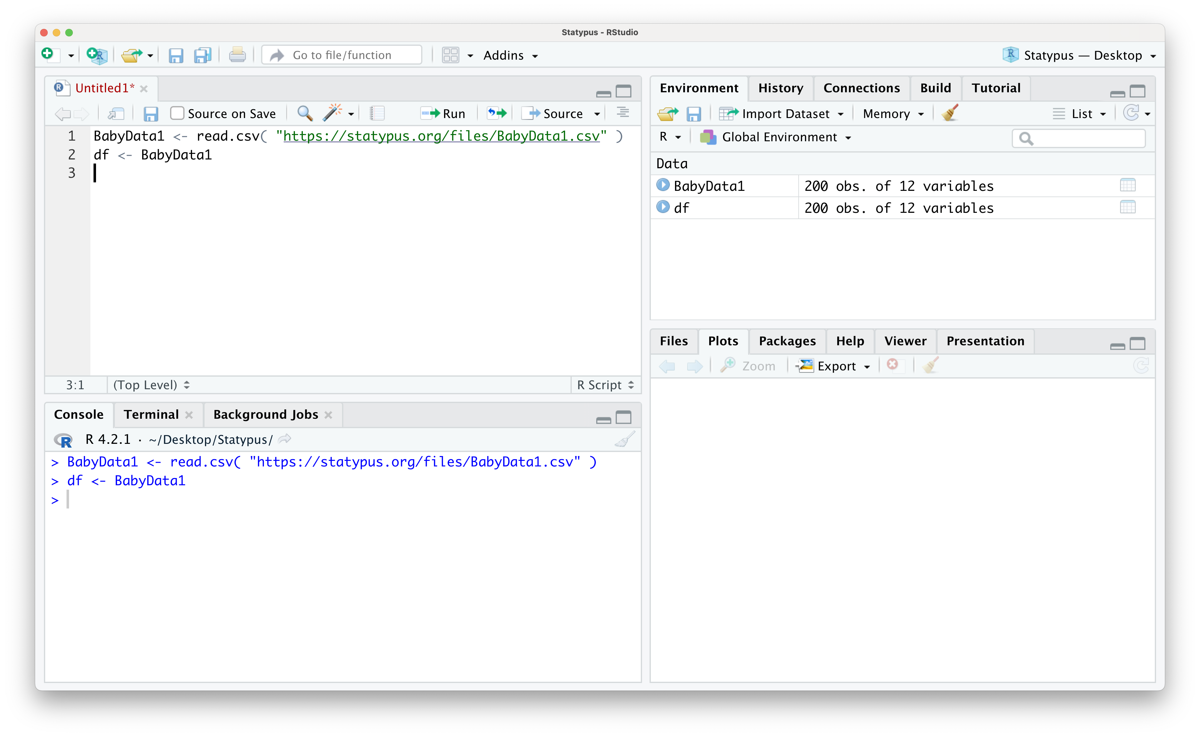 Making a Working Copy
